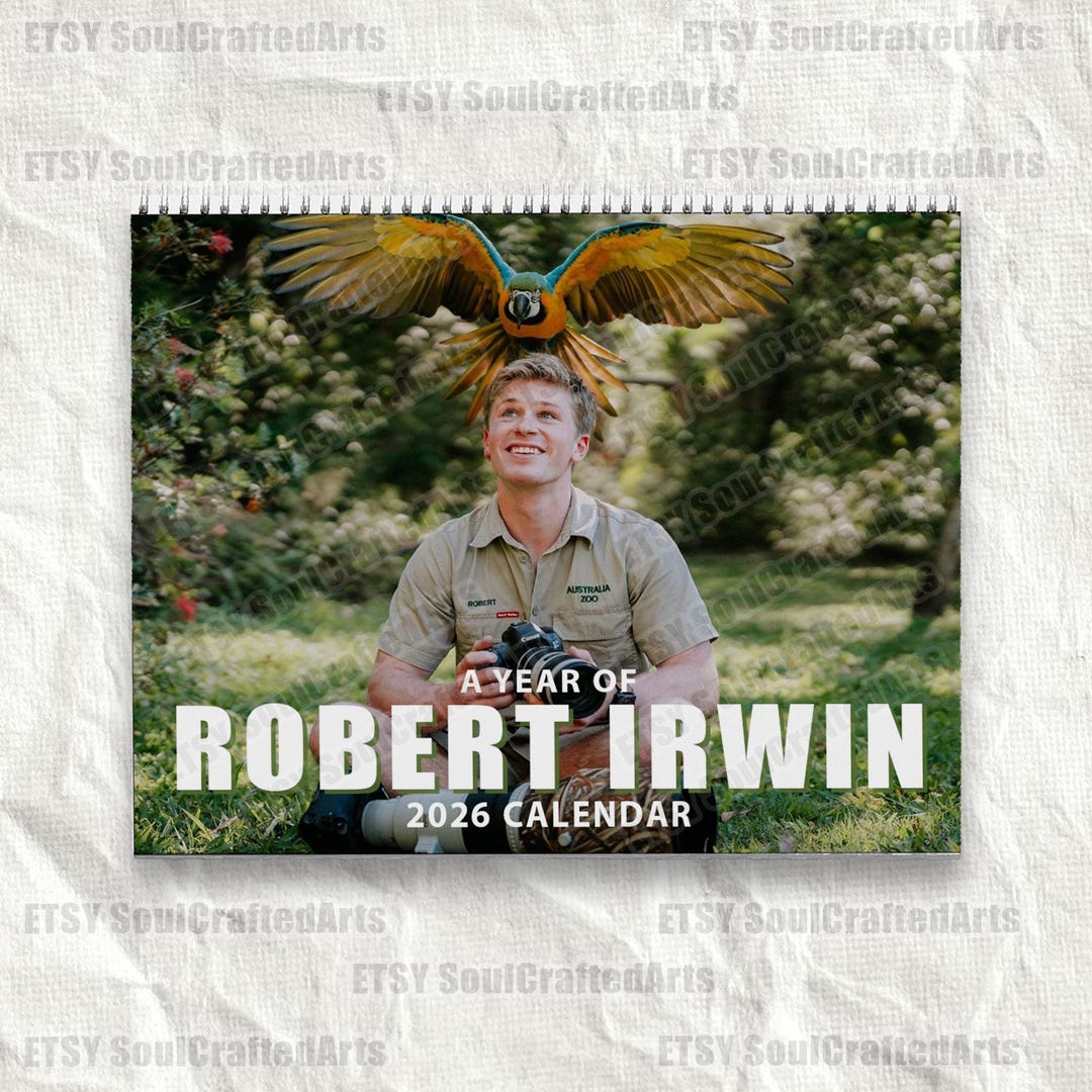 Robert Irwin 2026 Calendar Celebrity Fan Planner Animal Lover Wall 