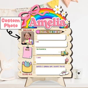 First & Last Day of School Interchangeable Sign, First Day Of School Sign, School Photo Props, Back to School Sign