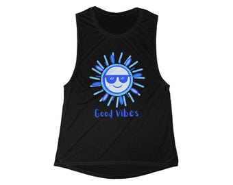 Sunny Vibes Muscle Tank | Women's Summer Workout Top