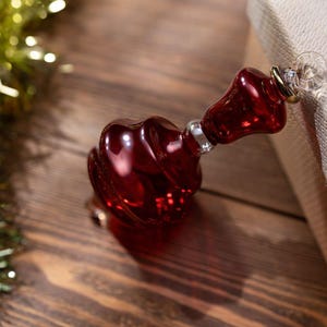 Handmade Christmas tree Ornament Decorations, Blown glass Ornament for Holiday Decor, Unique Gift for first Christmas, Hanging tree bauble