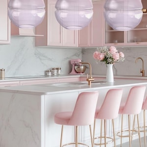 Hand-Blown Glass Globe Pendant Light | Modern Kitchen Island Lighting | Ceiling Lamp for Living room.