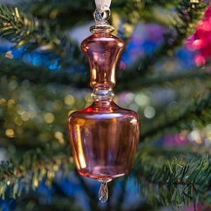 Handmade Christmas Ornaments, Tree Decorations, Blown glass Ornament for Holiday Decor, Unique Gift for first Christmas, Hanging tree bauble