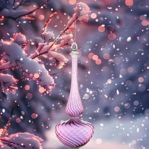Handblown Glass Christmas Ornament | Elegant Holiday Tree Decoration | Egyptian ornaments | Hanging ornaments | seasonal décor.