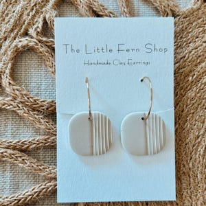 Cream Dainty Hoops