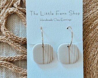 Cream Dainty Hoops
