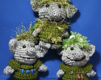 PDF Pattern Crochet Icy Mountain Trolls inspired by Frozen Amigurumi