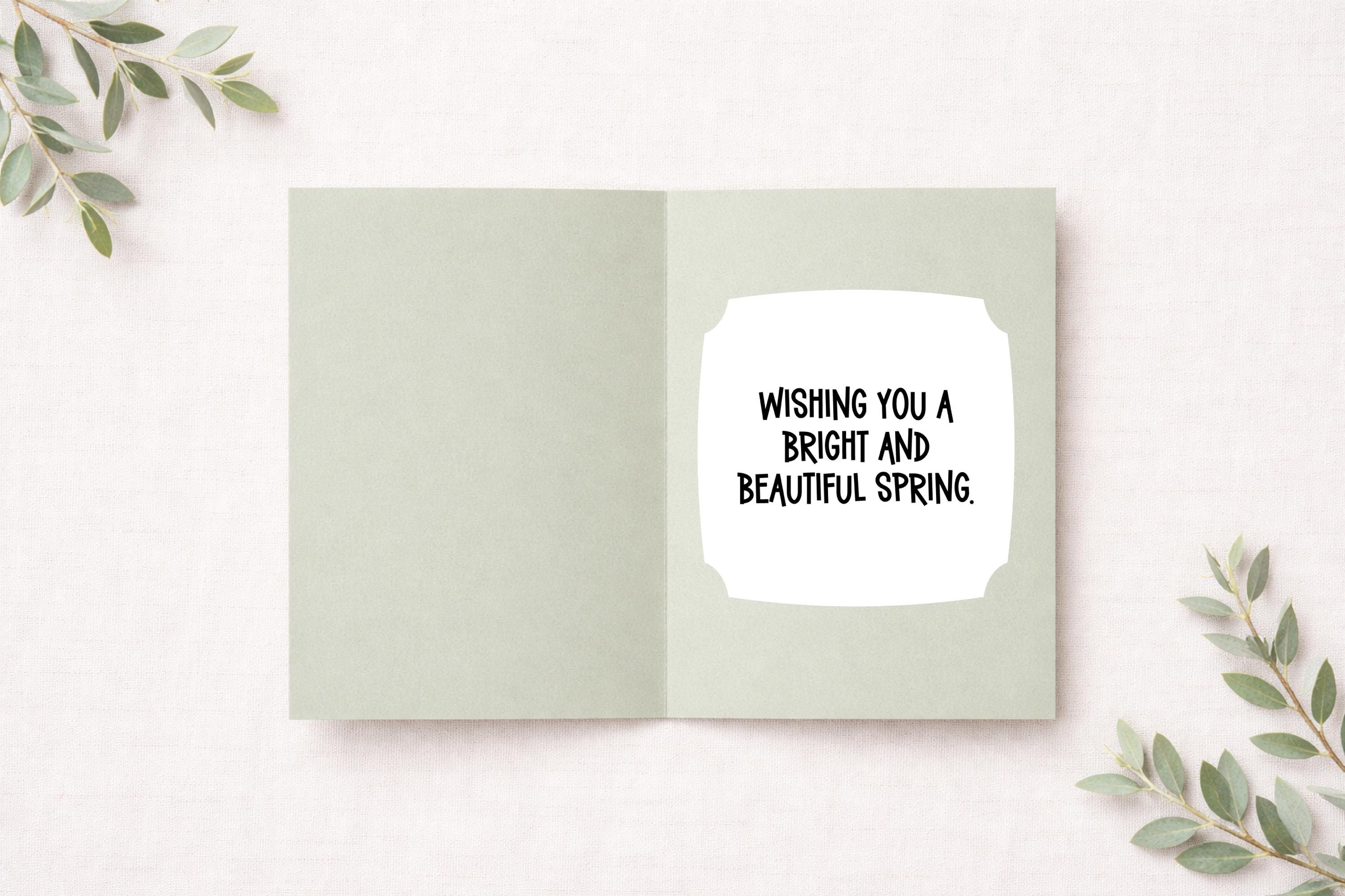 Spring Quote Card Spring Card Printable Sentiments SVG | Print Then Cut Inserts for ...
