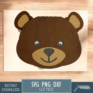 Teddy Bear Card SVG, Bear Shaped Greeting Card Cut File, Cricut, Silhouette, Cute Animal Card SVG, Baby Shower, Kids Birthday, Invitation