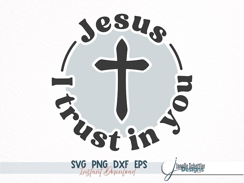 Jesus I Trust in You SVG – Catholic Divine Mercy Christian Faith Quote