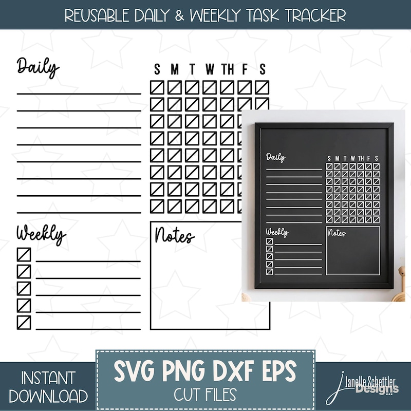 Chalkboard Habit Tracker - Etsy