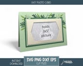 Christmas Photo Card SVG, DIY Family Photo Card, Digital Download for Cricut & Silhouette