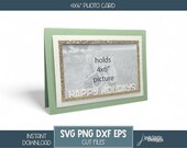 Holiday Photo Card SVG – DIY Christmas Card Template for Photos, Digital Download