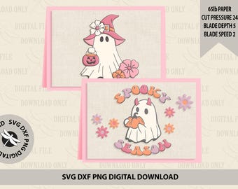 Printable Halloween Ghost Cards: Sweet Spooky Season, DIY Craft