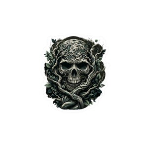 Gothic Plant Skull Decals, Unique Stickers for Halloween, Car Accessories, Dark Art Gifts, Edgy Wall Decor