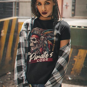 The Pirate&#39;s Code Cotton Tee - Nautical Graphic Unisex Top
