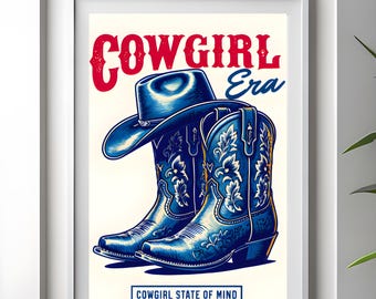 Cowgirl Era Poster, Cowgirl Wall Art - Digital Download