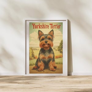 Yorkshire Terrier Vintage Art Poster