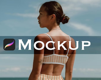 Procreate Apparel Mockup: Beach Fashion Design (Digital Download