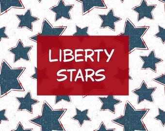 Patriotic Star Seamless Pattern PNG, 4th of July Digital Paper, Independence Day Red White Blue Stars, USA Fabric Print Design