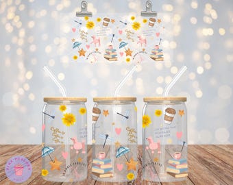 Small Town Cozy 16oz Glass Can Wrap: Diner Inspired PNG (Digital Download)