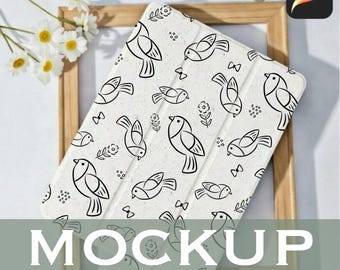 Procreate iPad Cover Mockup, Tablet Case Mockup for Procreate, Editable iPad Scene, Digital Download, Design Showcase