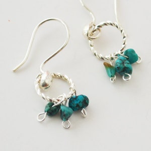 Boho Bungelt Turquoise Oorbellen Zilveren Oorbellen Dames Oorbellen Boho Oorbellen Turquoise Sieraden South West Oorbellen Boho Oorbellen