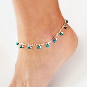 Boho Anklet Turquoise Jewelry Bohemian Ankle Bracelet Beach Anklet Bohemian Ankle Bracelet Silver Anklet Beach Jewelry South West Jewelry