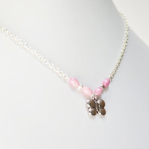 Little Girls Necklace Gemstone Necklace Butterfly Necklace Petal Pink Girls Jewelry Girls Delicate Necklace Butterfly Charm Necklace Gift