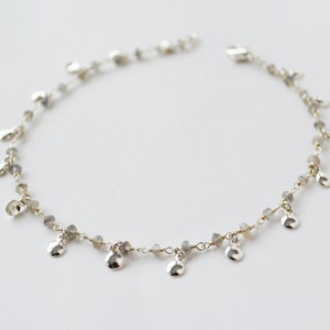 Boho Anklet Boho Silver Ankle Bracelet Labradorite Jewelry Gemstone Anklet Silver Anklet Flirty Anklet Boho Beach Anklet Boho Beach Jewelry