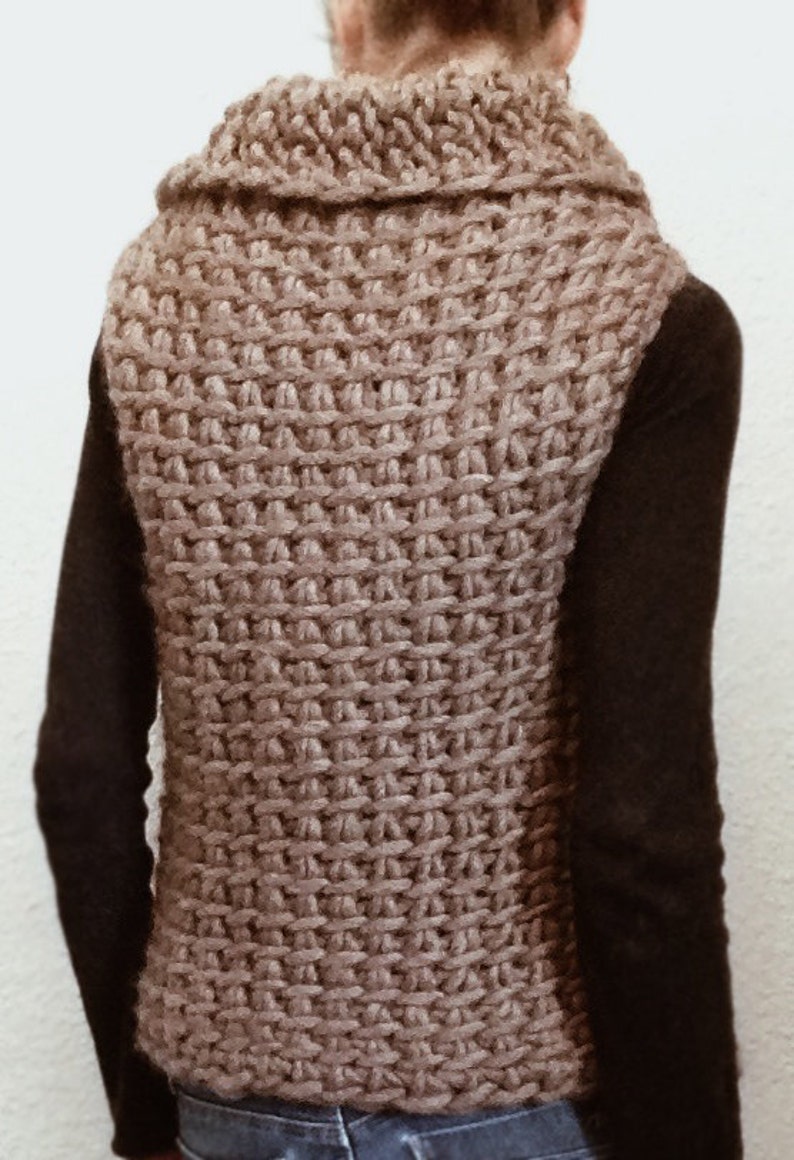 CROCHET PATTERN pdf Instructions to Make: the Tunisian Crochet Vest Pattern. This is a Tunisian Crochet pattern available in English. image 2