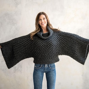 KNITTING PATTERN pdf Instructions to Make: the Misti Brioche Honeycomb Sweater. This is a knitting pattern available in English only. image 6