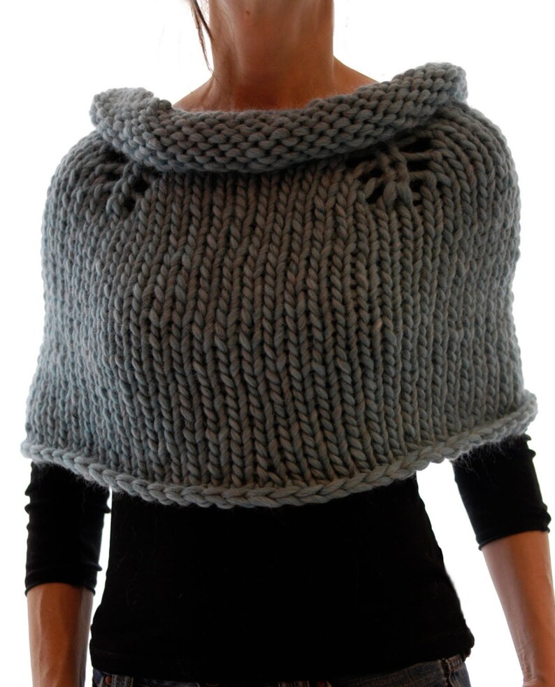 KNITTING PATTERN pdf Instructions to Make: Magnum Capelet 13 Knit Pattern. This is a knitting pattern available in English only. image 2