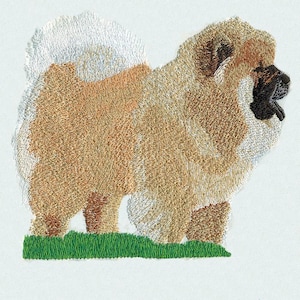 Chow Chow Dog Embroidery Design – Fluffy Dog Breed Digital File for Machine Embroidery