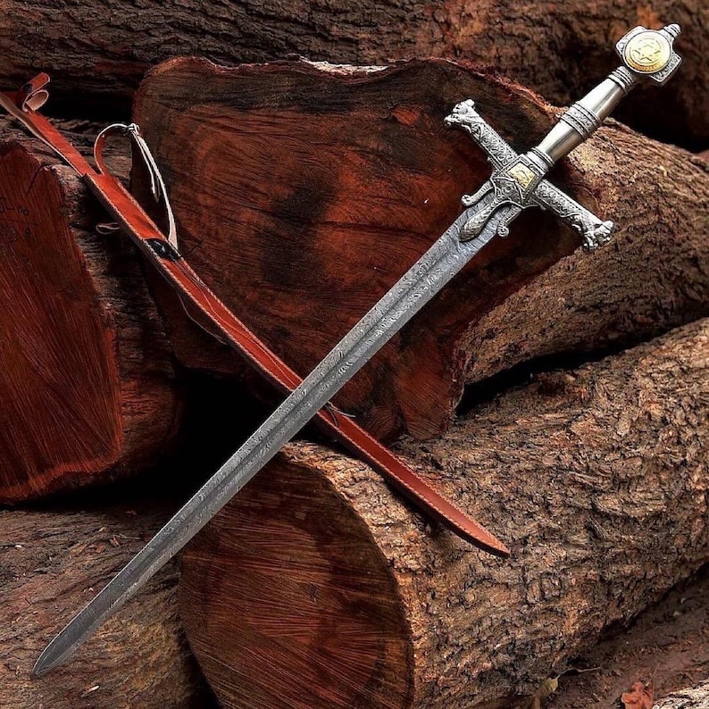 Rustic Sword Read Faithkeeper Sword With Scabbard - Medieval Knights Templar Sword ...