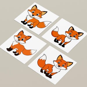16 lindos archivos SVG de imágenes prediseñadas de zorros, imágenes prediseñadas para invitaciones, pegatinas, manualidades digitales, álbumes de recortes y más, con un fondo transparente