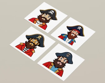 Pirate Clip Art SVG Files, Transparent Background (Digital Download)