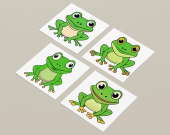 Frog Clipart, Transparent Background, SVG Files (Digital Download)