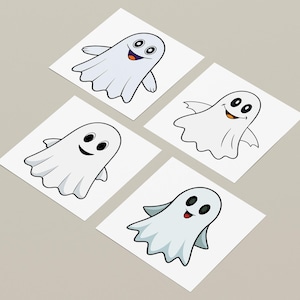 16 süße Geist Clip Art SVG-Dateien, Cliparts für Einladungen, Aufkleber, digitales Basteln, Scrapbooking und mehr, mit transparentem Hintergrund