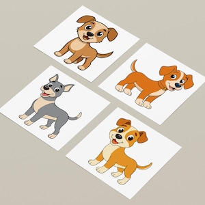 16 Cute Dog Clip Art SVG Files, Puppy Cliparts for Invitations, Stickers, Digital Crafts, Scrapbooking and more, with transparent background