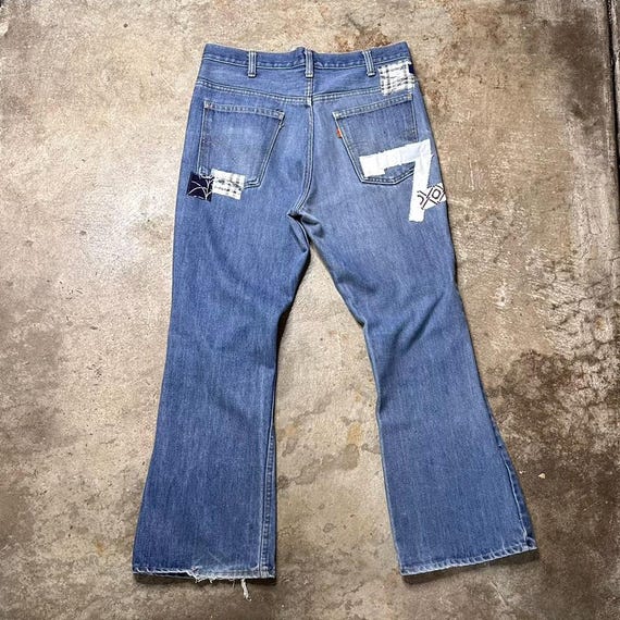 パンツ Hippie vintage damage Boots cut Denim Hippie Jeans for Men for sale | eBay