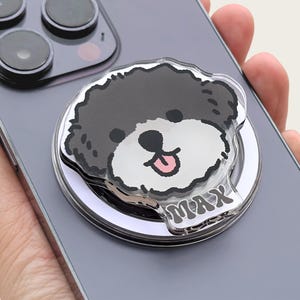 Custom Anime Pet Phone Stand, Personalized Dog or Cat Cute Design Phone Grip Holder, Magnetic Phone Accessory, Unique Gift for Pet Lover