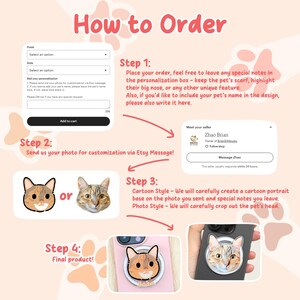 Custom Pet Phone Grip, Anime Style Dog Cat Design, Personalized Phone Stand image 6