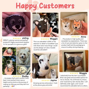 Custom Pet Phone Grip, Anime Style Dog Cat Design, Personalized Phone Stand image 4