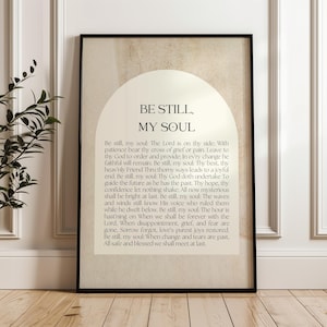 Be Still My Soul, dekorativer Hymnenausdruck für Wand und mehr