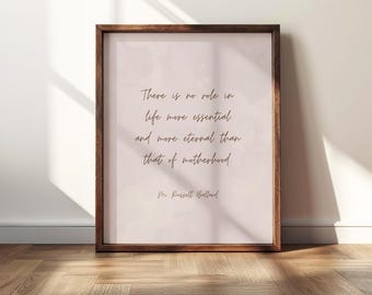 LDS Motherhood Art Christian Mother Faith Based Parenting Gift Mothers Day LDS Motherhood Quote Print Christ Centered Home Wall Mothers Day