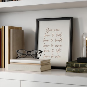 Female Office Art Inspirational Workspace Print Motivational Quote Poster Woman Empowerment Wall Piece Professional Desk Artwork Uplifting image 8