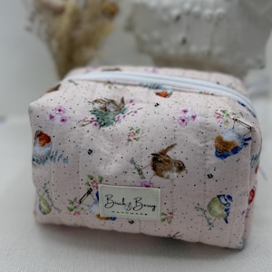 Pink Bird Cosmetic Bag