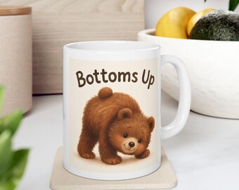 Bottoms Up Bear Mug – Funny Animal Lover Coffee Cup