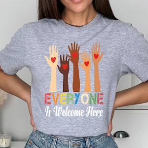 Idaho Teacher Shirt Everyone Is Welcome Here Shirt, Inclusion and Equality Tee, Diversity Classroom Shirt, Protest Pride T-Shirt