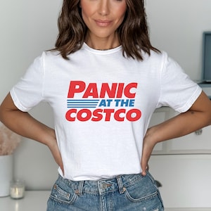 Panic At The Costco Shirt, Vintage Retro Costco Tee, Funny Costco Lovers Gift, Oversized Washed Graphic T-Shirt, Humor Club Tee